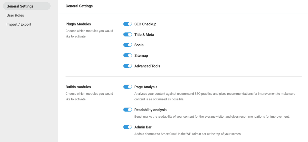 General Settings