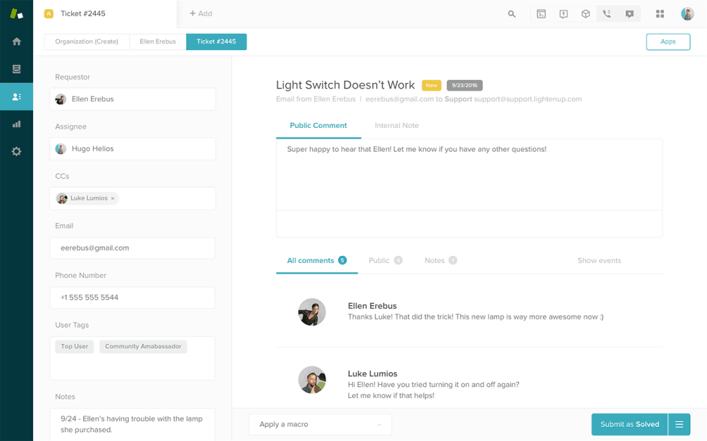 Zendesk Screenshot