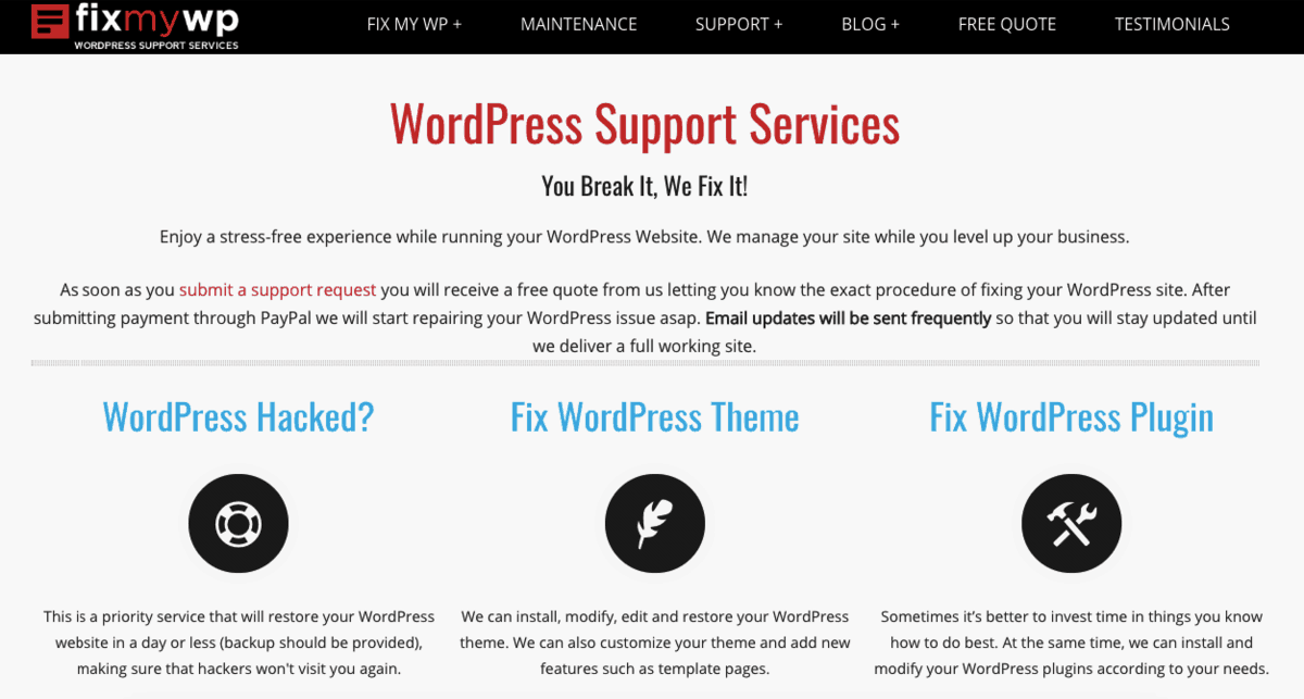 fixmyWP