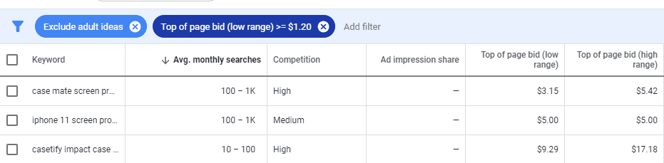 Top of Page bid