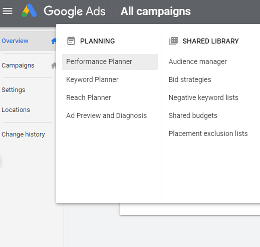 Tools and Settings in the Nav Bar