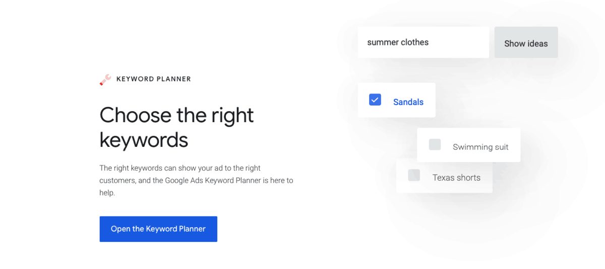 Google's Keyword Planner