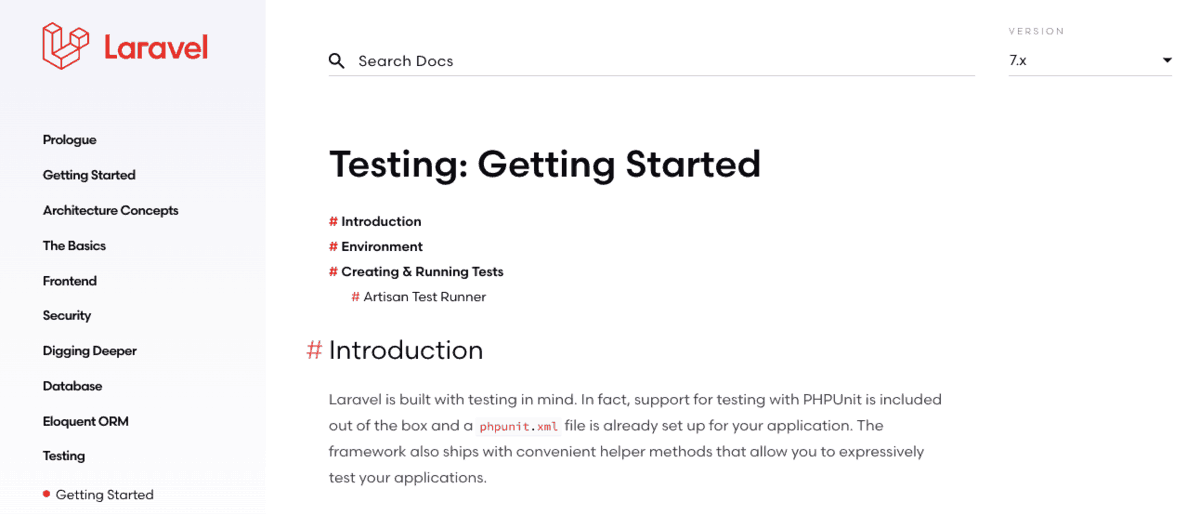 Laravel Testing
