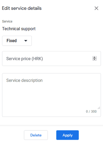 edit service