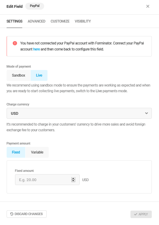 Forminator PayPal