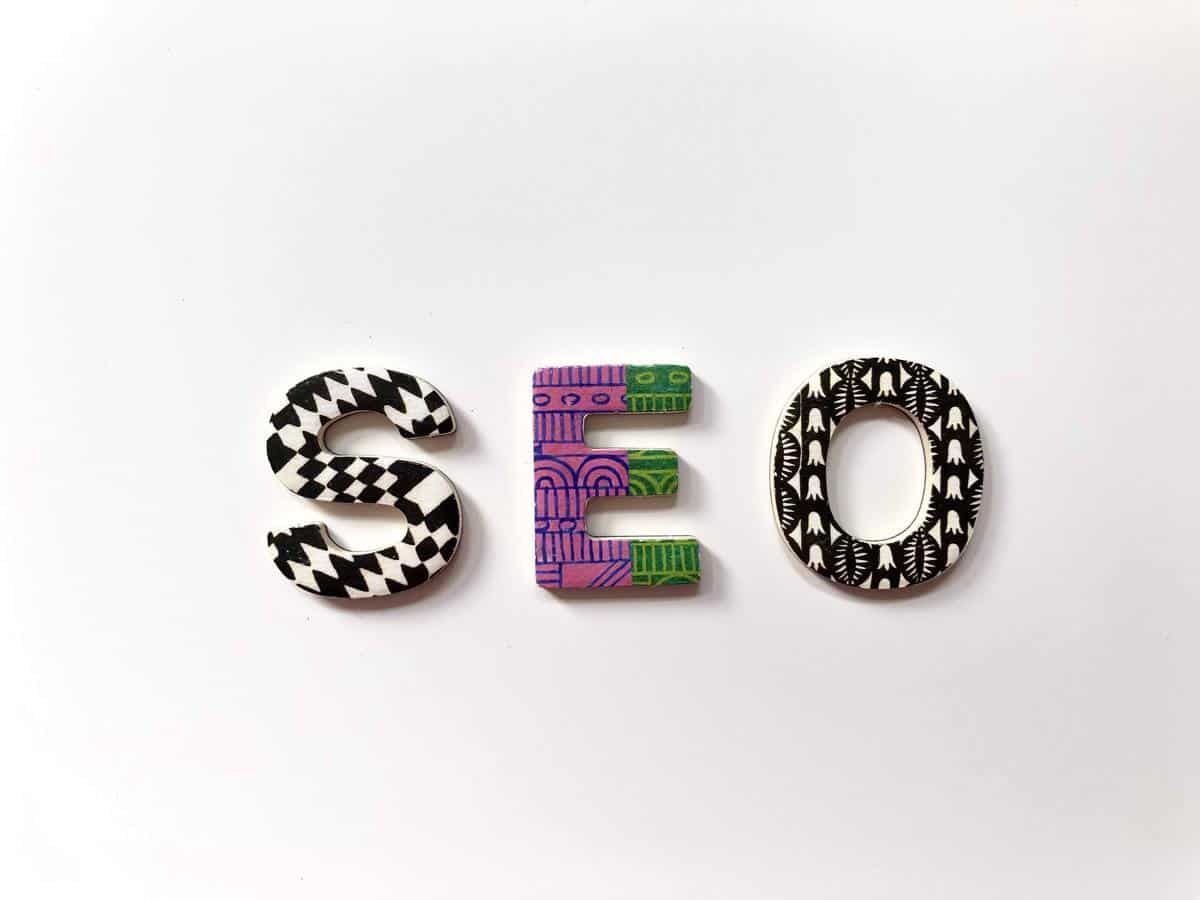 SEO in colorful letters