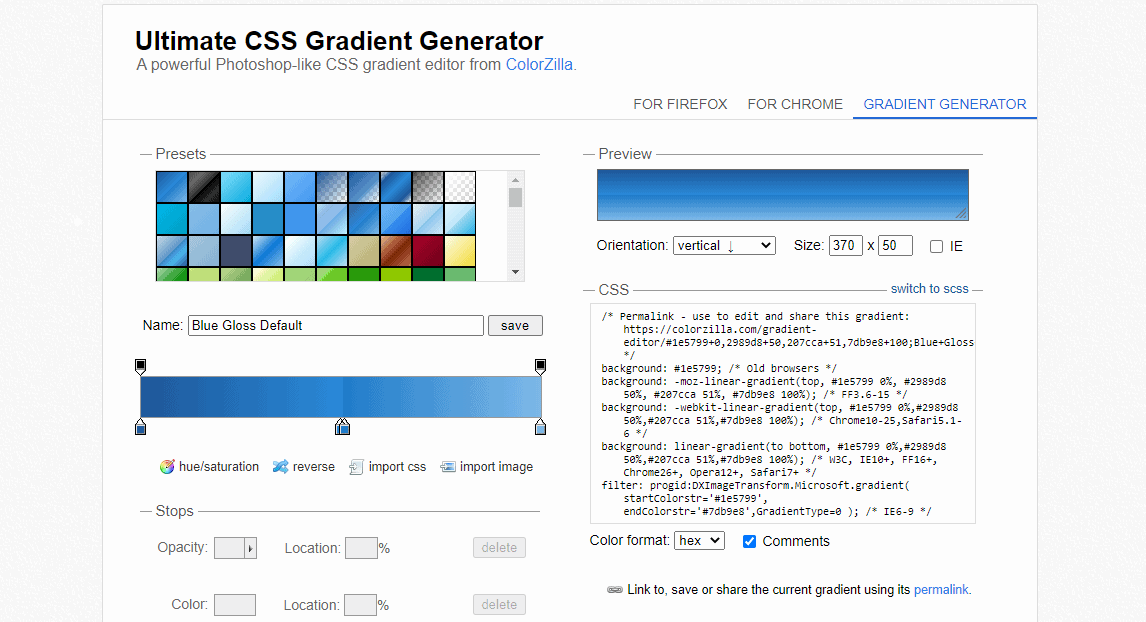 Ultimate CSS Gradient Generator