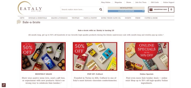 Eataly sale