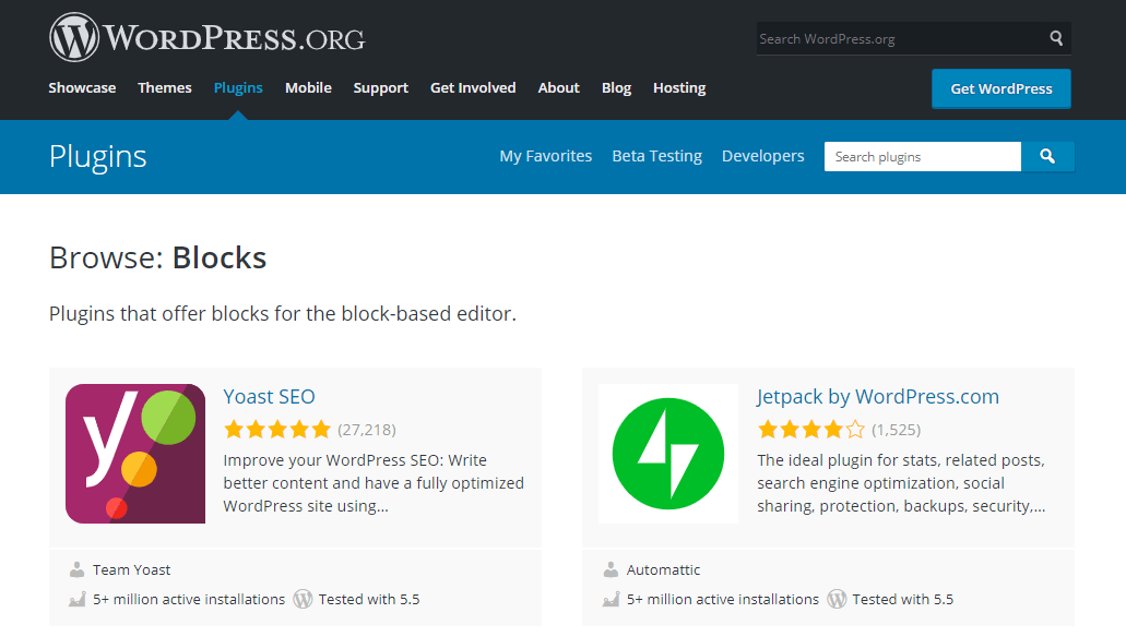 WordPress plugins repository