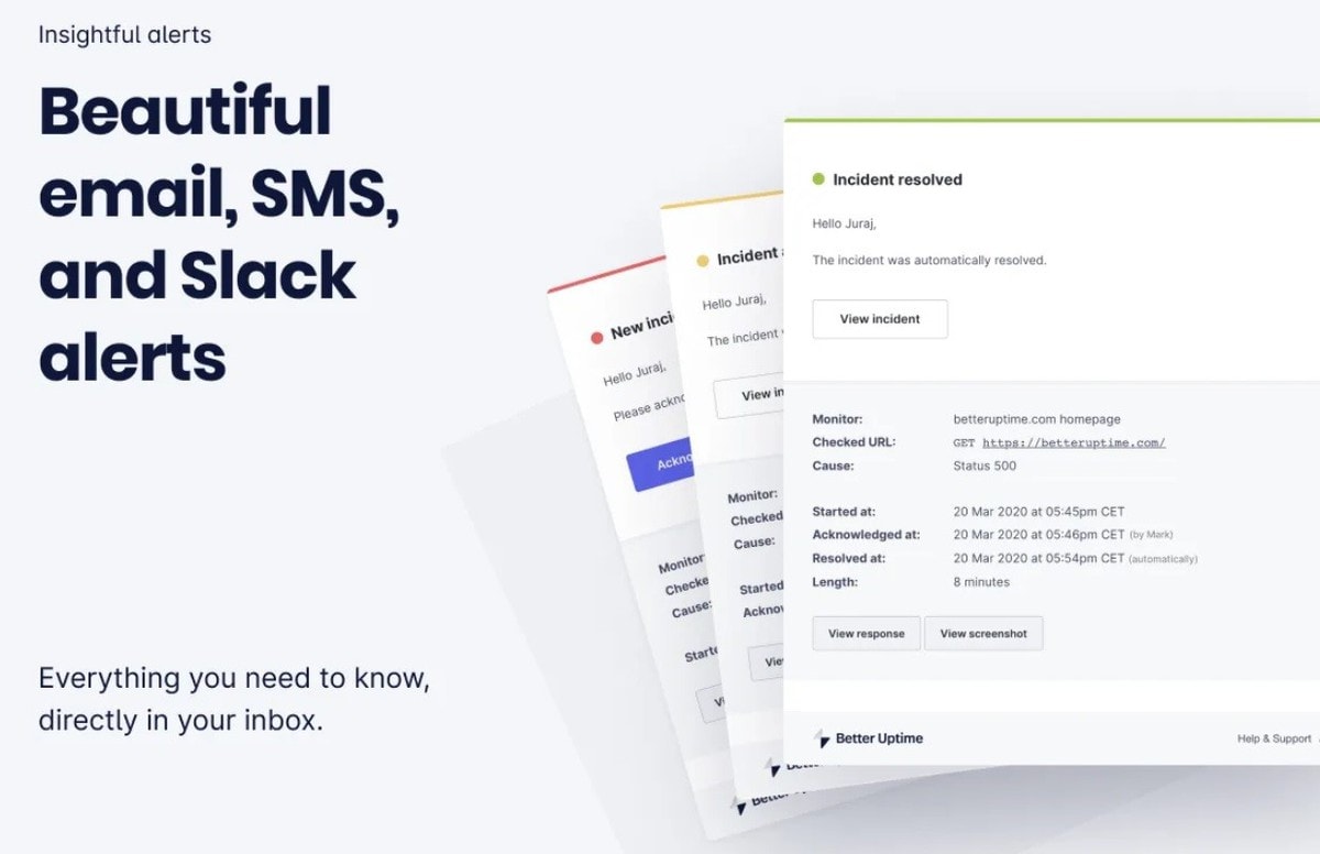 Better Uptime alerts