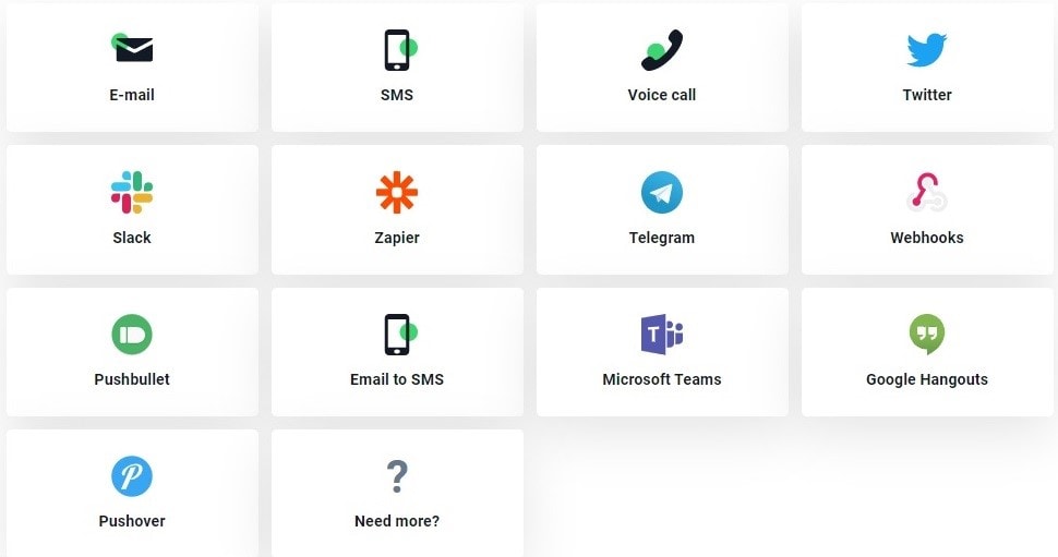 Uptime Robot integrations