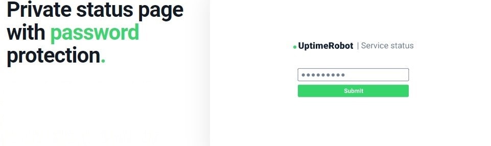 Uptime Robot password protection