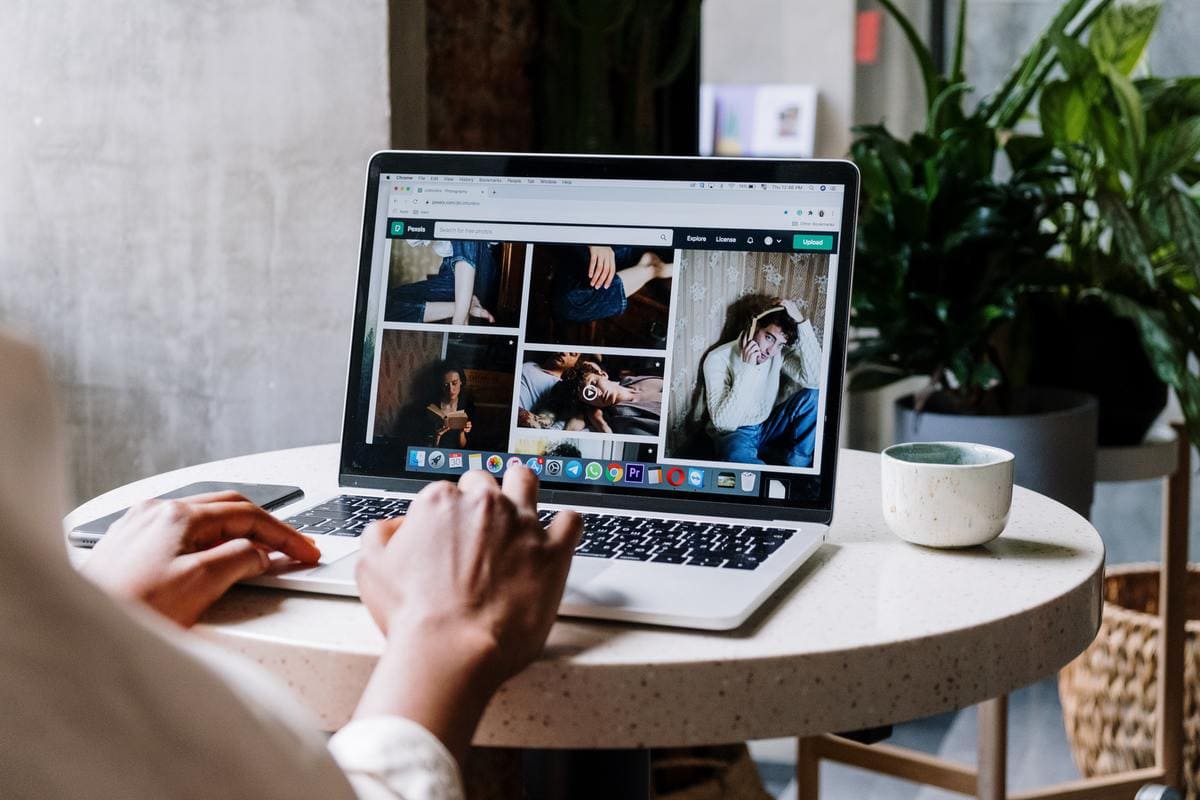 Person viewing images