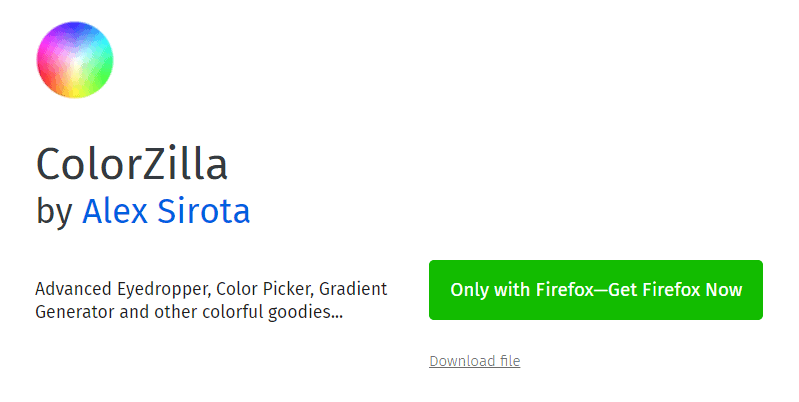 ColorZilla Firefox extension 