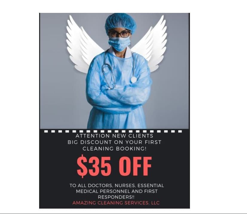 Amazing Cleaning Services COVID-19 promo banner
