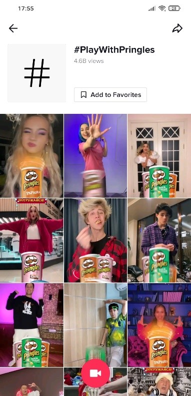 PlayWithPringles hashtag on TikTok