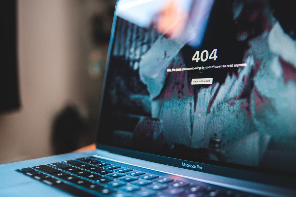 404 error on laptop