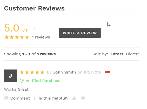 Customer review