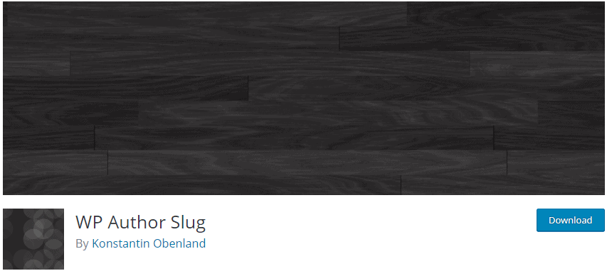 WP Author Slug