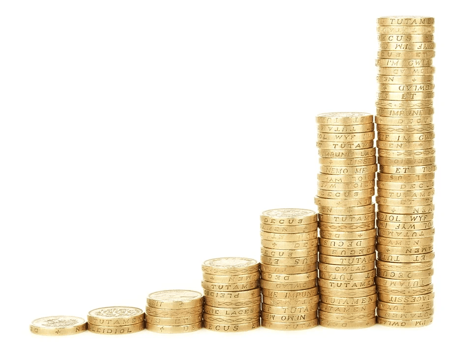 Stacked coins
