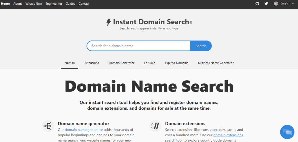 Instant Domain Search