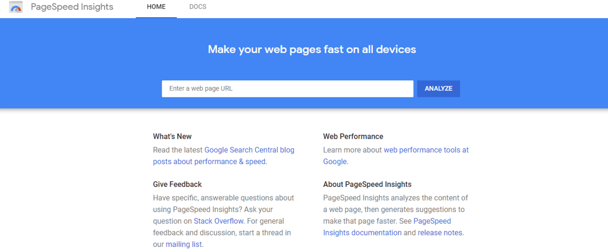 PageSpeed Insights