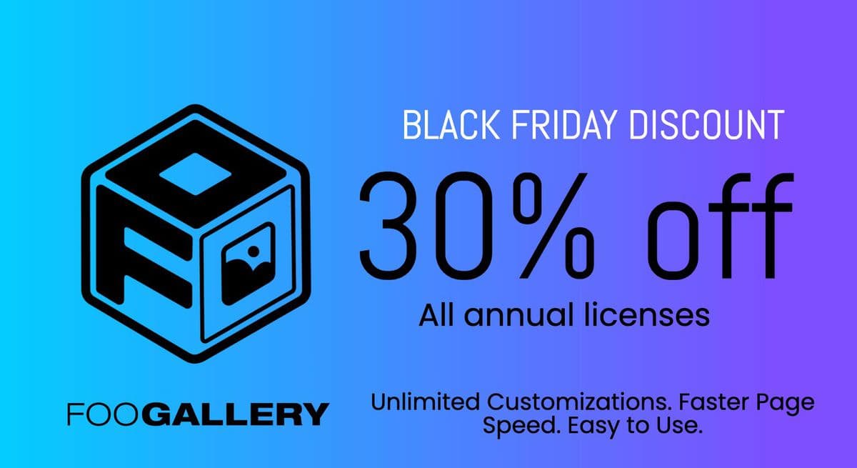 FooGallery Black Friday Deal FooGallery