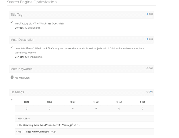 title, meta description, keywords