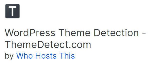 WordPress Theme Detection