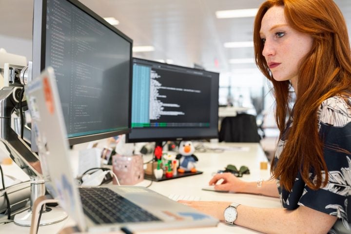 developer working