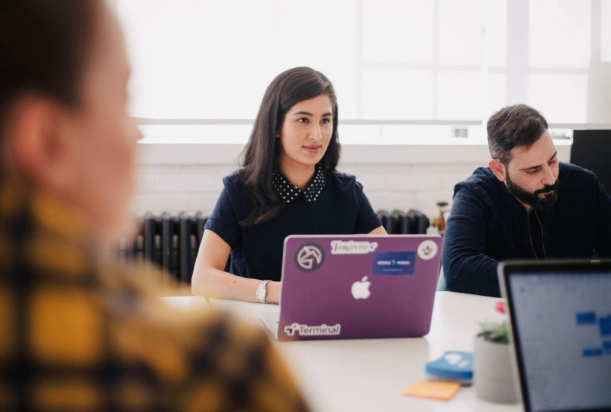 girl listening on meeting