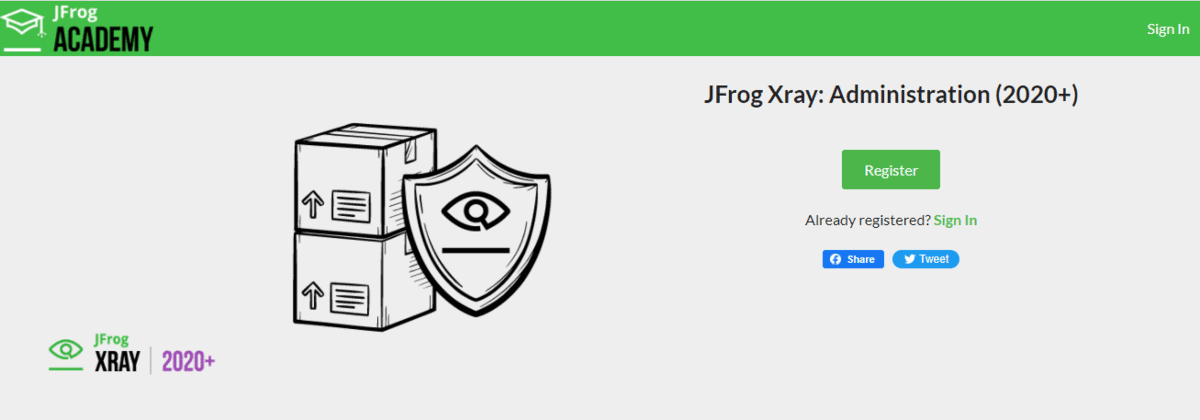 JFrog Xray Administration Page 