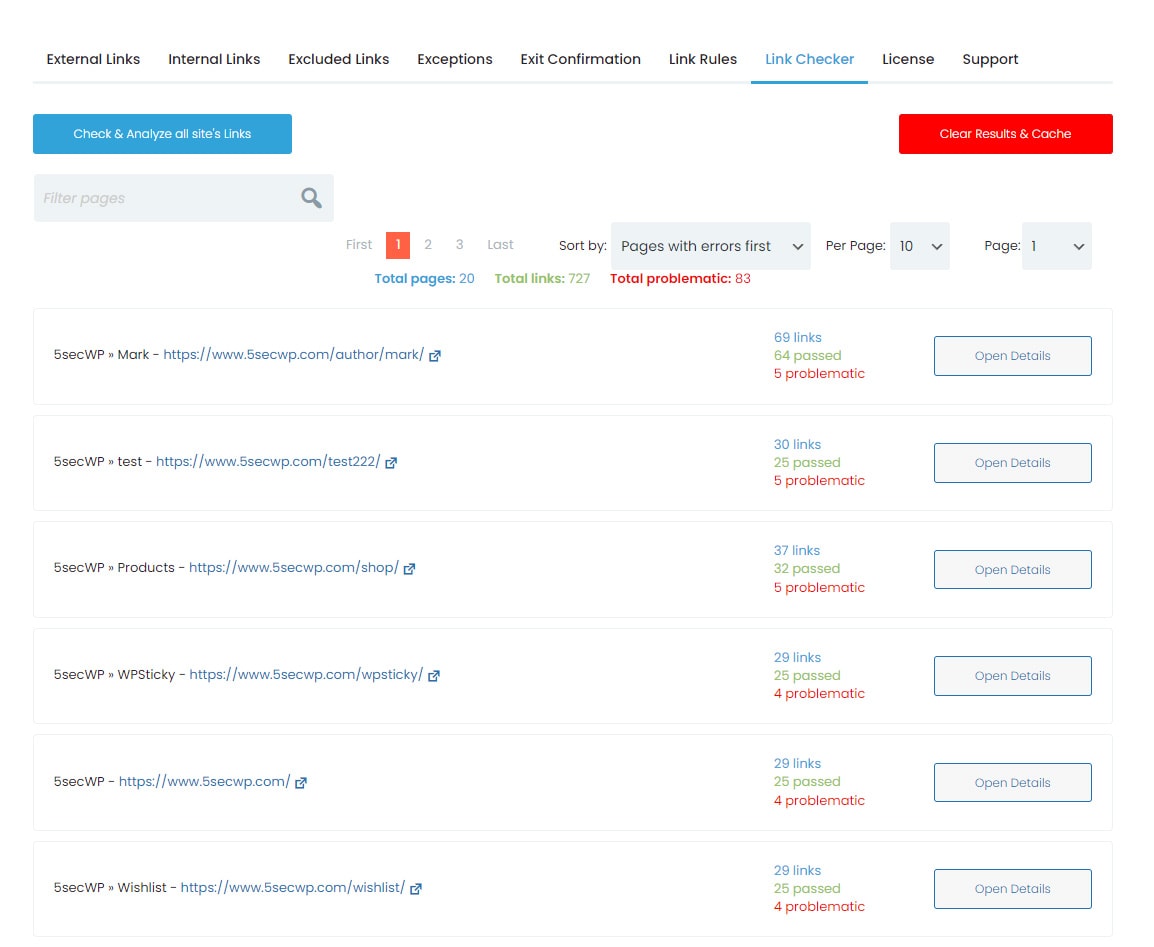 WP LInks Link Checker