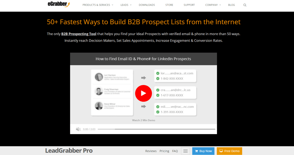 Leadgrabber website