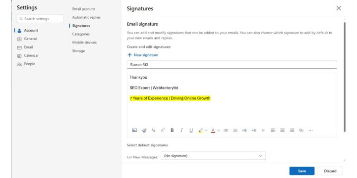 For Outlook Web App (OWA – Browser Version)