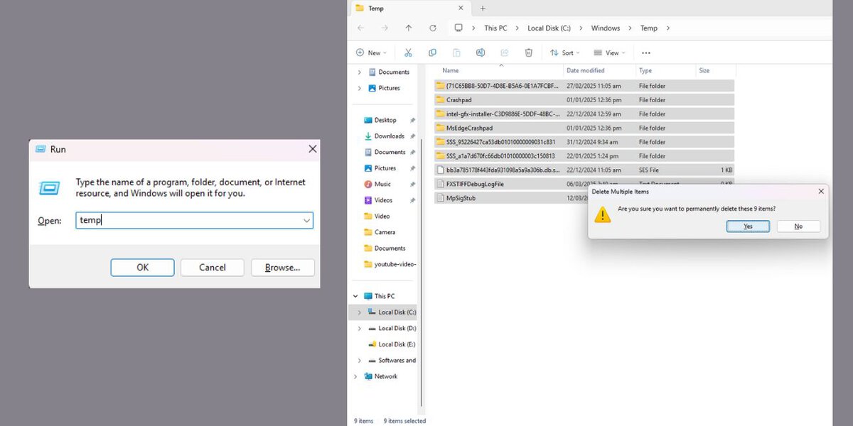 Remove Temporary Files