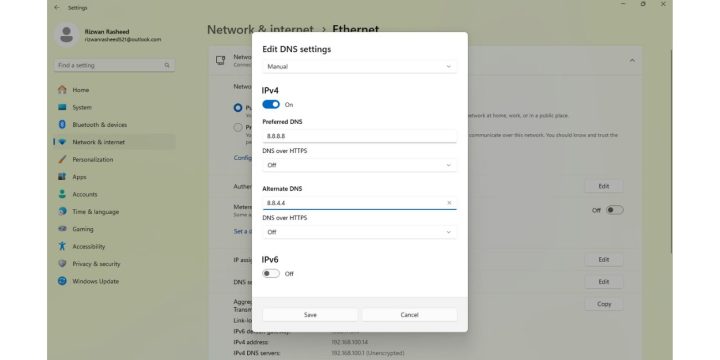 Change DNS Settings