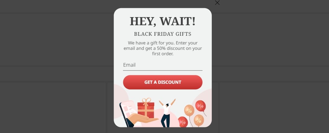 Claspo’s popup template