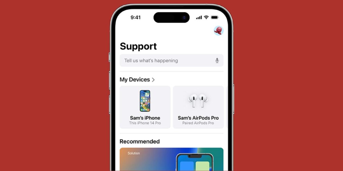 Using the Apple Support Application