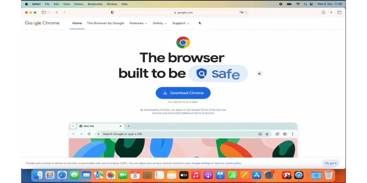 On Mac, Go to the Chrome download page.