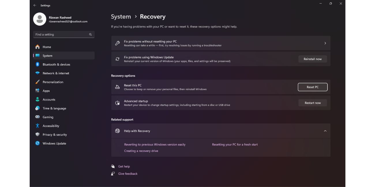 Reinstall or Repair Windows