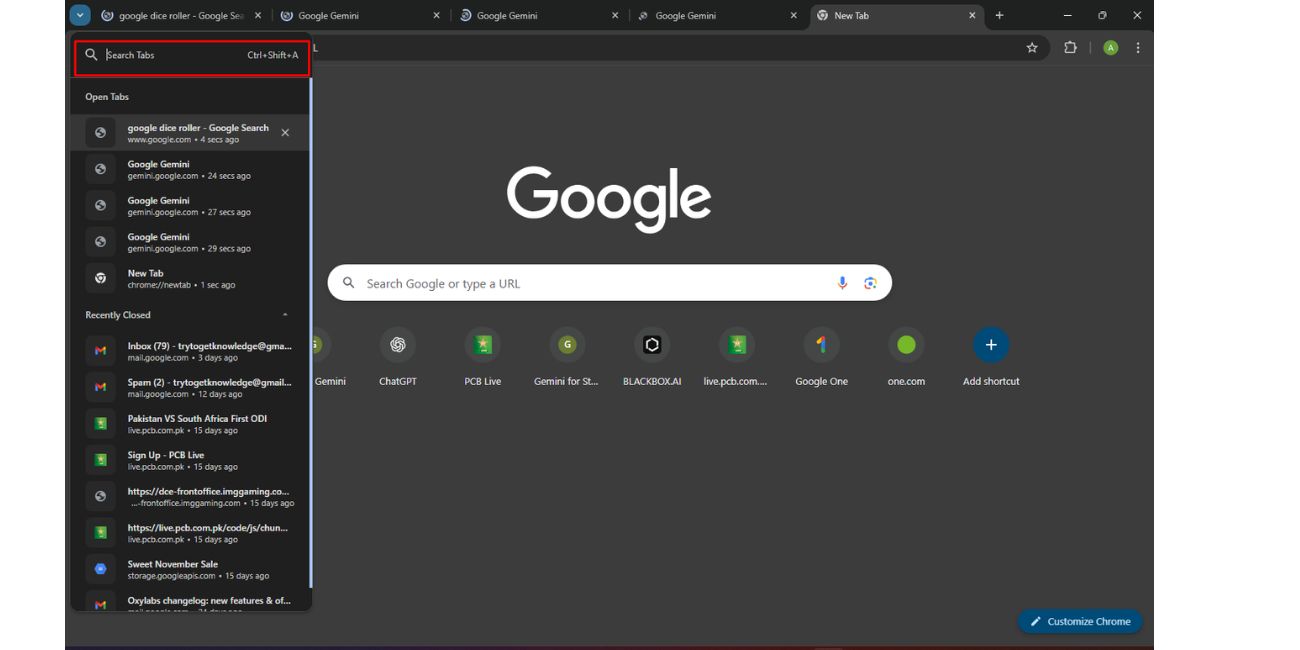 Using Tab Search To Find and Close Same Site Tabs