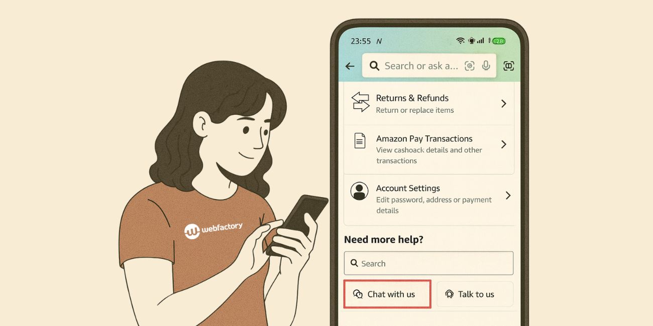 Contact Amazon Through the Amazon App