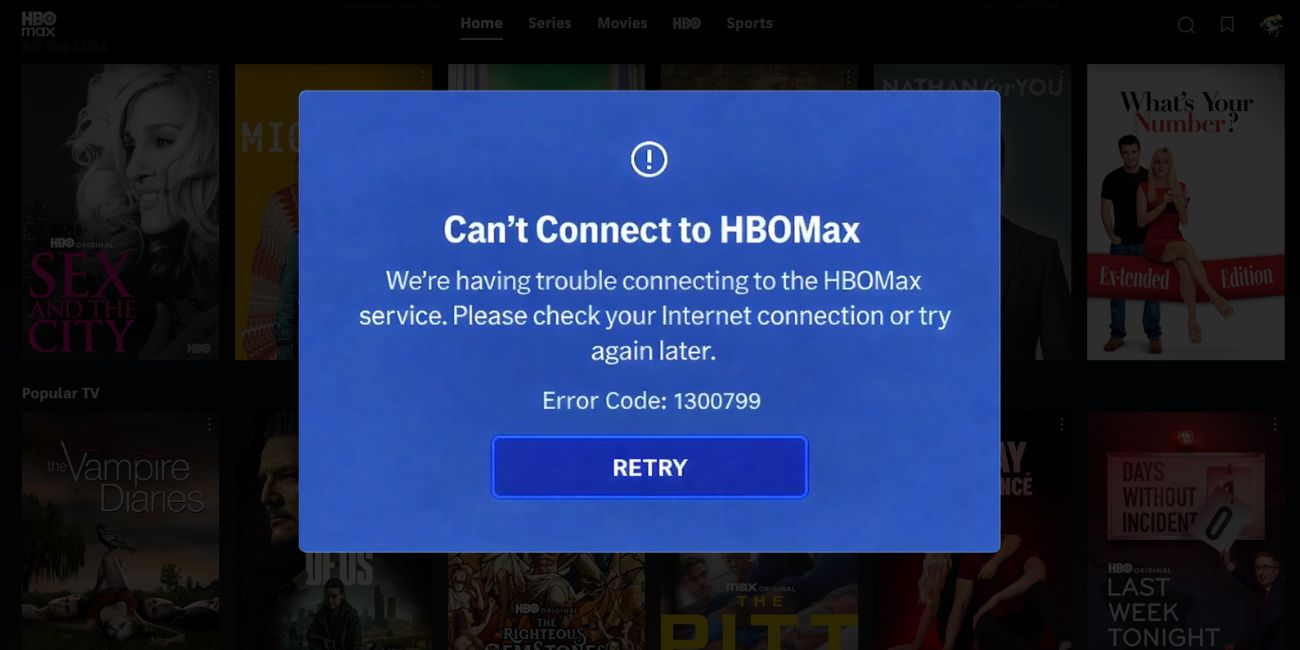 What Is HBO Max Error Code 1300799