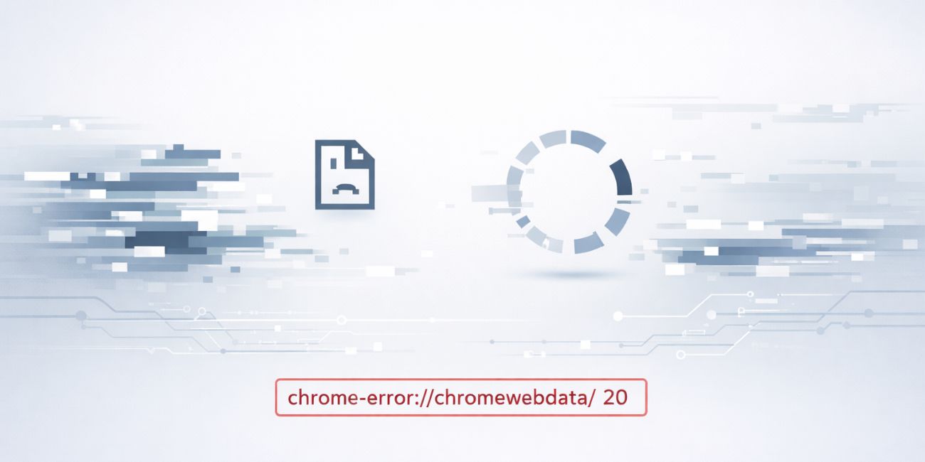 What does chrome-error://chromewebdata/ mean?