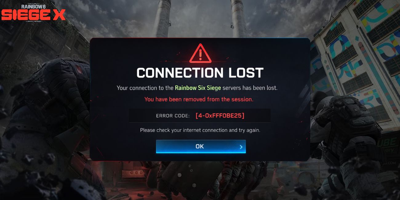 What Is Rainbow Six Siege Error Code 4-0xfff0be25