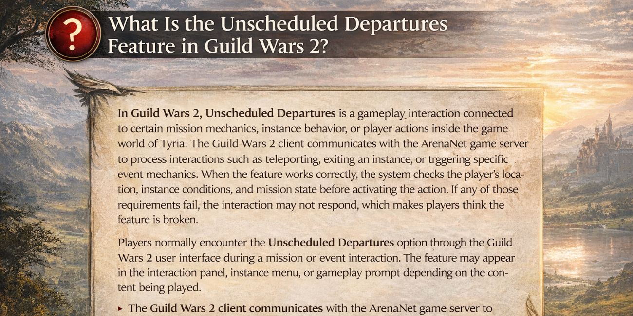 What Is the Unscheduled Departures Feature in Guild Wars 2