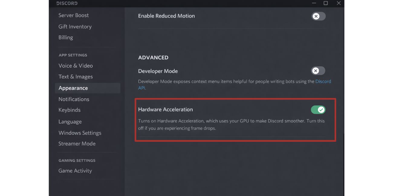 Enable Hardware Acceleration in Discord