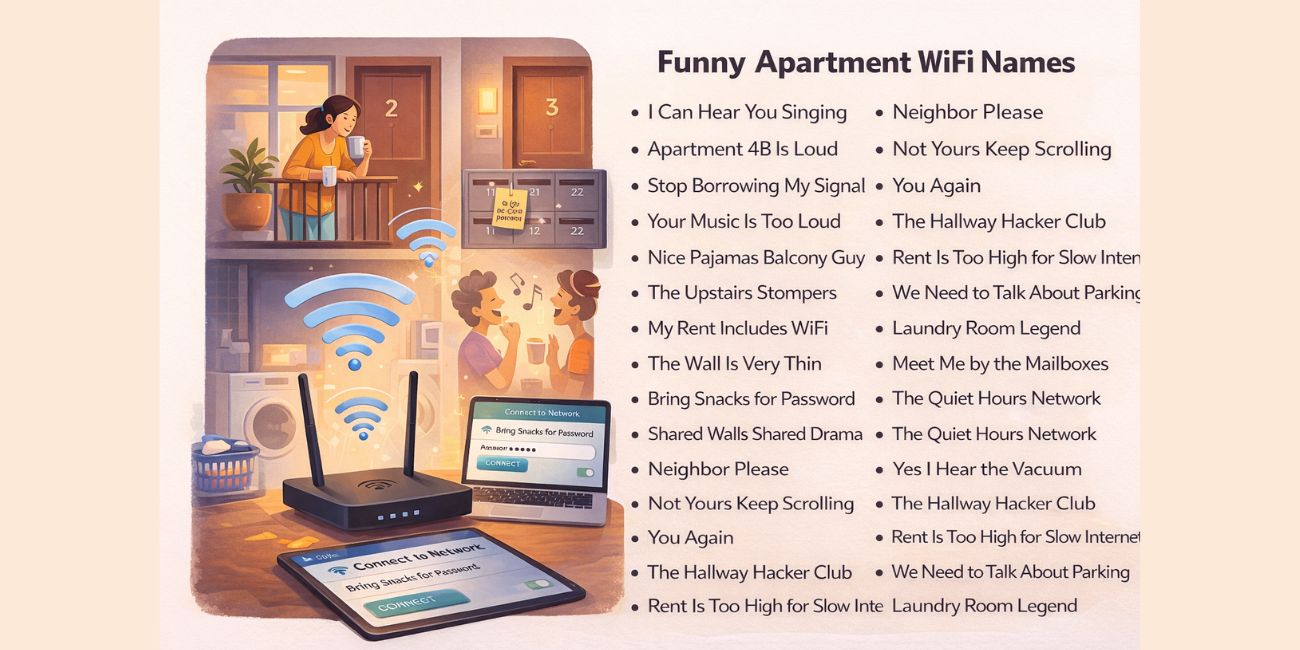 Funny Apartment WiFi Names and Neighbor Joke Ideas
