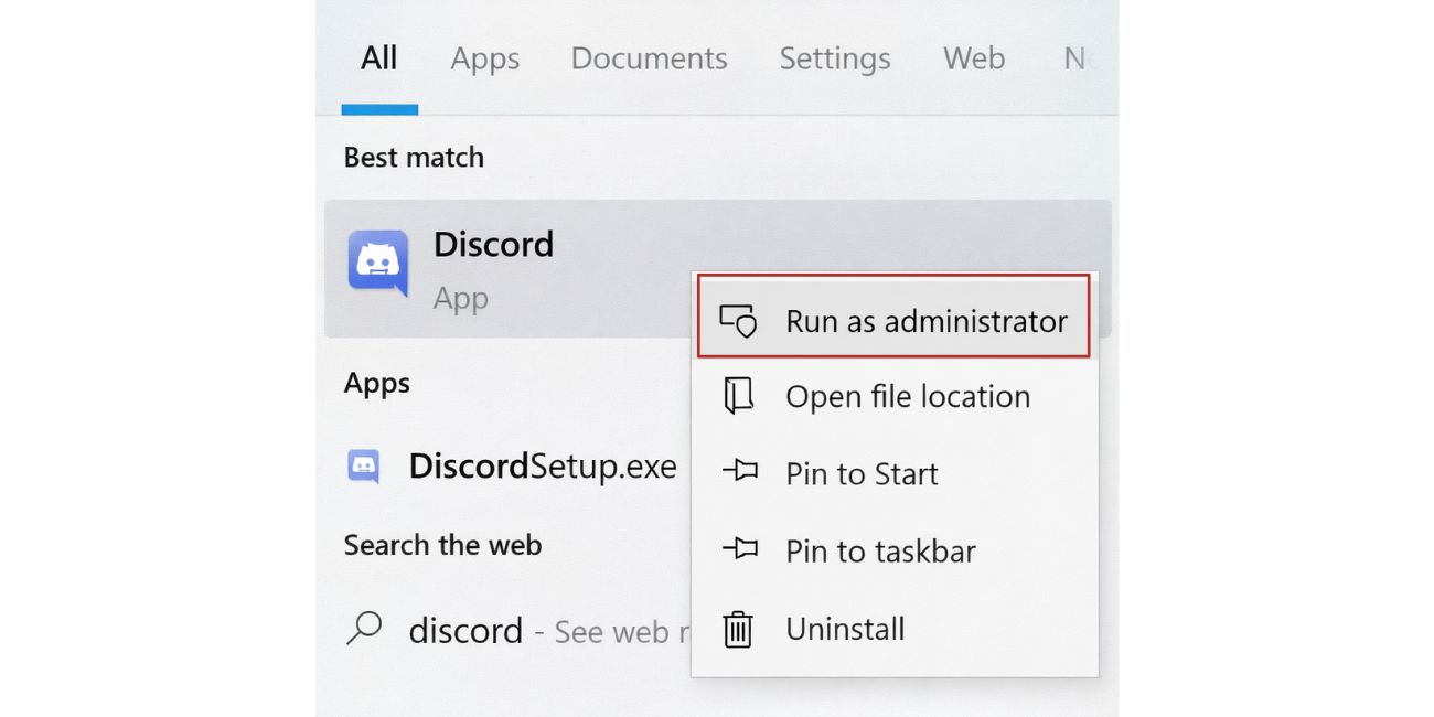 Run Discord as Administrator on Windows